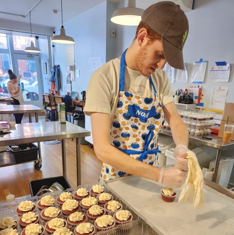 Baker decorating cupcakes - Copy